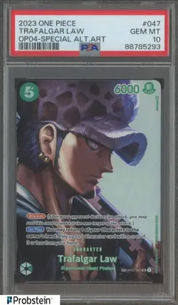 2023 One Piece OP04-Special Alt. Art #047 Trafalgar Law PSA 10 GEM MINT - Image 1