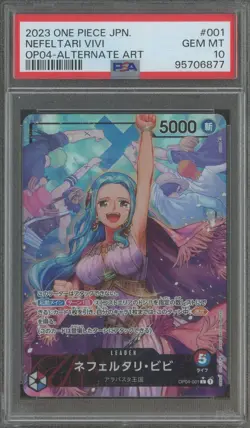 2023 One Piece JPN OP04-Alternate Art #001 Nefeltari Vivi PSA 10 GEM MINT - Image 1