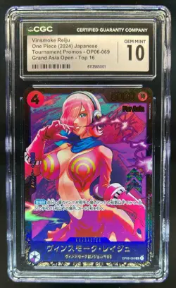 2024 One Piece Vinsmoke Reiju Tournament Promos Grand Asia Top16 OP06-069 CGC 10 - Image 1