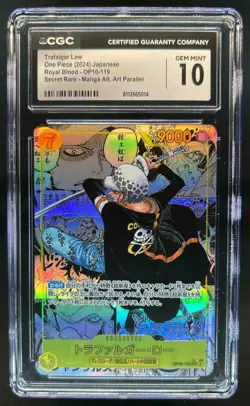2024 One Piece Royal Blood Trafalgar Law Manga Alt Art #OP10-119 CGC 10 - Image 1