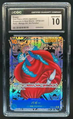 2024 One Piece Emperors in the New World Buggy Manga Alt Art #OP09-051 CGC 10 - Image 1