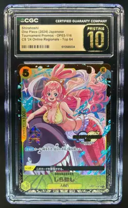 2024 One Piece Shirahoshi Online Regionals Top 64 #OP03-116 CGC 10 PRISTINE GOLD - Image 1
