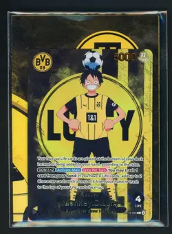 #3 One Piece x BVB Borussia Dortmund Promo Card Monkey D Luffy ST13-003 Sealed - Image 1