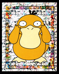 POKEMON HOLO FOIL STICKER, MERLIN NINTENDO, NUMBER S10, SERIES 1, PSYDUCK - Image 1