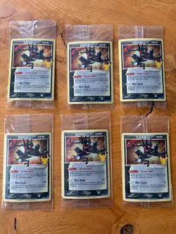 Greninja Gold Star Promo - SWSH144 Pokemon Holo Celebrations - SEALED lot of 6 - Image 1