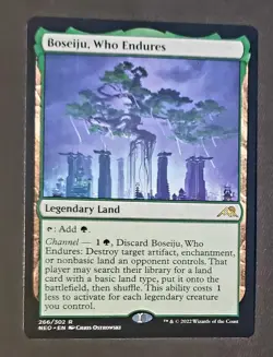 Magic the Gathering Boseiju Who Endures Kamigawa Neon Dynasty Regular Rare Card - Image 1