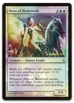 Hero of Bladehold #8 (Foil) (LP) Prerelease Cards PRE Magic MTG - Image 1