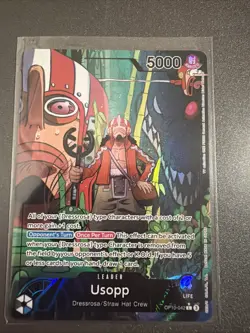 ONE PIECE CARD GAME-0P10-42-USOPP- X 1- NM/MT- L- (ALT ART) ROYAL BLOOD - Image 1