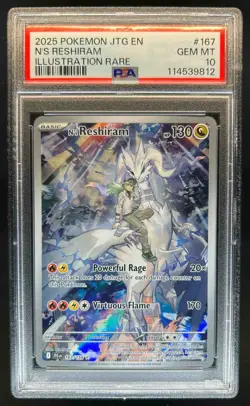 2025 Pokemon Journey Together N's Reshiram Promo Cards #167/159 PSA 10 - Image 1