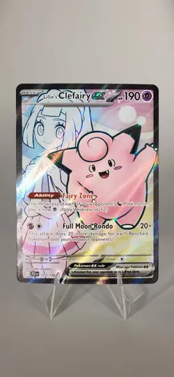 Pokemon TCG Lillie's Clefairy EX Holo Ultra Rare Card 173/159 Journey Together - Image 1