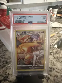 Pokemon TCG Charizard Lost Origin Trainer Gallery Ultra Rare Card TG03/TG30 PSA9 - Image 1