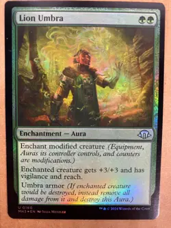 MTG 1x FOIL Lion Umbra # 160 Modern Horizons 3 Magic the Gathering Card x1 NM - Image 1
