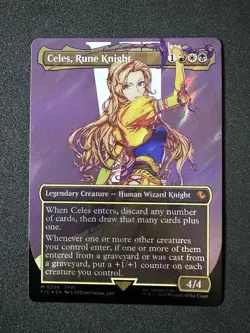 Celes, Rune Knight Borderless Surge Foil Final Fantasy: Commander NM MT - Image 1