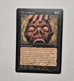 UNPLAYED GOLD SIGNED Visions Vintage MtG Necromancy NM PETE VENTERS EDH CUBE - Image 1