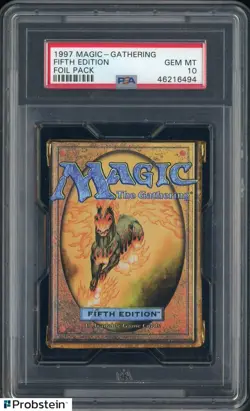 1997 Magic The Gathering Fifth Edition - Foil Pack PSA 10 GEM MINT - Image 1