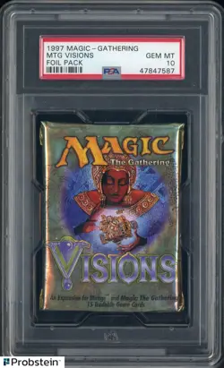 1997 Magic The Gathering Visons Foil Pack PSA 10 GEM MINT - Image 1