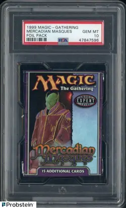 1999 Magic The Gathering Mercadian Masques - Foil Pack PSA 10 GEM MINT - Image 1