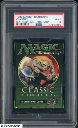 1999 Magic The Gathering Classic Sixth Edition - Foil Pack PSA 9 MINT - Image 1