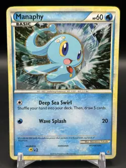 Pokemon Cards Manaphy 3/95 Holo Rare Heartgold & Soulsilver Unleashed NM - Image 1