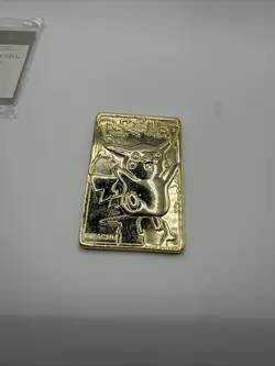 #25 PIKACHU Gold Plated Pokemon Limited Edition Trading Card Burger King 1999 - Image 1