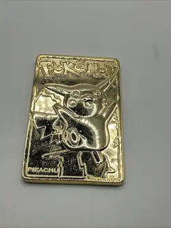 #25 PIKACHU Gold Plated Pokemon Limited Edition Trading Card Burger King 1999 - Image 2
