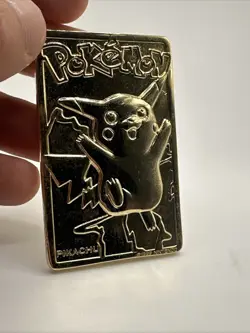 #25 PIKACHU Gold Plated Pokemon Limited Edition Trading Card Burger King 1999 - Image 3