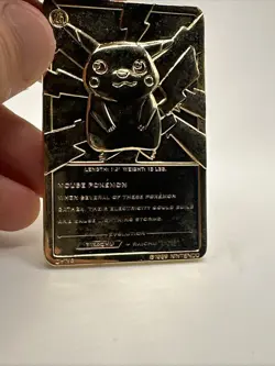 #25 PIKACHU Gold Plated Pokemon Limited Edition Trading Card Burger King 1999 - Image 4