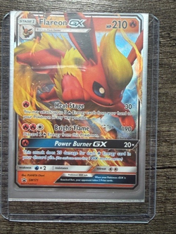 POKEMON FLAREON GX SM171 BLACK STAR PROMO HOLO 2019 + NEW DARKRAI SLEEVE LP-NM - Image 5