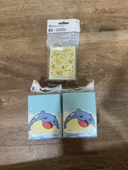 Pokemon Center Spheal Appeal Deck Box X2 & Pikachu Sleeves - Image 1