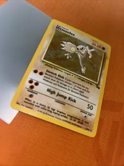 Pokemon TCG Hitmonlee Fossil Holo Card 7/62 Unlimited Rare LP-MP Condition - Image 1
