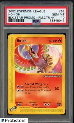 2002 Pokemon League Black Star Promo Pokemon Center NY #52 Ho-Oh PSA 10 - Image 1