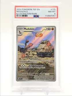 MUDSDALE 2024 POKEMON SV TEMPORAL FORCES ILLUSTRATION RARE PSA 8 Q0004 - Image 1