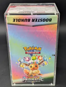 Pokemon TCG S&V Prismatic Evolutions Booster Bundle Display Case w/Acrylic Case - Image 1