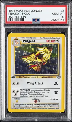 1999 POKEMON JUNGLE 1ST ED #8 PIDGEOT-HOLO PSA 10 - Image 1