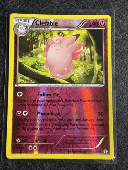 Clefable Reverse Holo 71/111 XY - Furious Fists Pokemon LP - Image 1