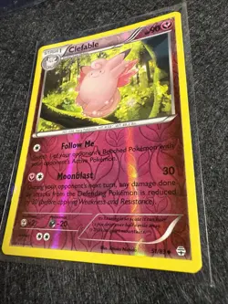 Clefable Reverse Holo 71/111 XY - Furious Fists Pokemon LP - Image 2