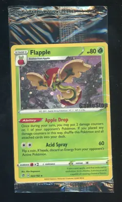 2020 Pokemon GameStop Exclusive Promo #022/192 Flapple Holo Sealed - Image 1