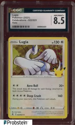 2021 Pokemon Celebrations Holo #022/025 Lugia CGC 8.5 NM-MT+ - Image 1
