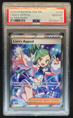2024 Pokemon Surging Sparks Lisia's Appeal #234/191 PSA 10 - Image 1