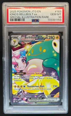 2025 Pokemon Journey Together Iono's Bellibolt ex #183/159 PSA 10 - Image 1