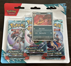 Pokemon Scarlet Violet Journey Together 3 Booster Pack New Sealed scrafty - Image 1