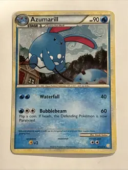 Azumarill 2/123 Heartgold & Soulsilver Holo Pokemon TCG - Image 1
