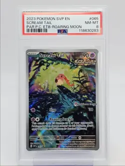 SCREAM TAIL 2023 POKEMON BLACK STAR PROMOS POKEMON CENTER ETB 065 PSA 8 Q0004 - Image 1