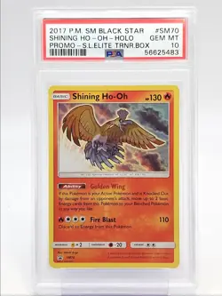 SHINING HO-OH-HOLO 2017 POKEMON SM BLACK STAR PROMO TRAINER BOX PSA 10 Q1860 - Image 1