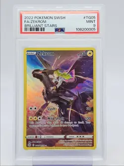 ZEKROM 2022 POKEMON BRILLIANT STARS TRAINER GALLERY RARE TG05/TG30 PSA 9 Q0004 - Image 1