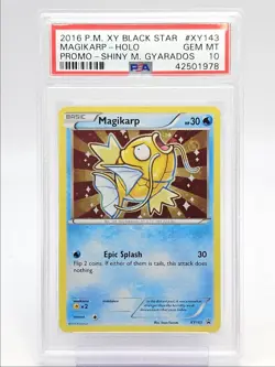 MAGIKARP-HOLO 2016 POKEMON XY BLACK STAR PROMO SHINY GYARADOS PSA 10 Q1860 - Image 1