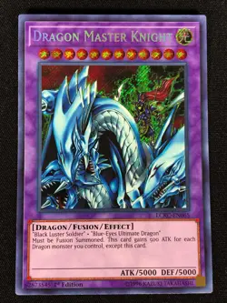 Yugioh Dragon Master Knight LCKC-EN065 1st Secret Rare (NM) - Image 1