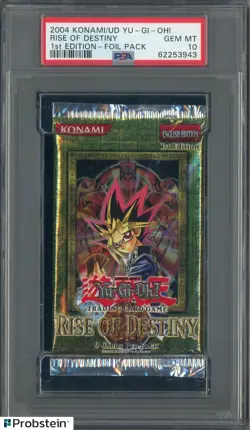 2004 Konami/Upper Deck Yu-Gi-Oh! Rise Of Destiny 1st Edition Foil Pack PSA 10 - Image 1