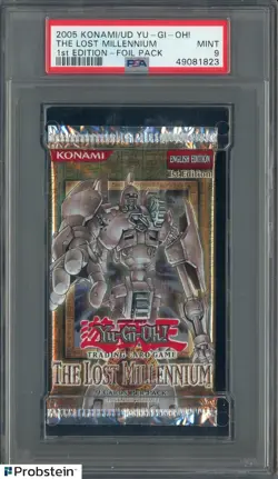 2005 Konami/UD Yu-Gi-Oh! The Lost Millennium 1st Edition Foil Pack PSA 9 MINT - Image 1