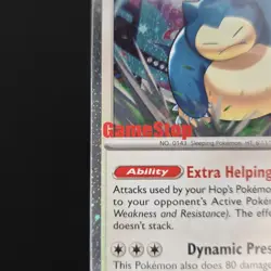 Pokemon TCG Card Hop’s Snorlax 117/159 Journey Together Gamestop Promo - Sealed - Image 3